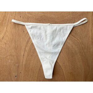 Skims Thong XL Logo Pointelle Thong Bone STYLE PN-THG-0192